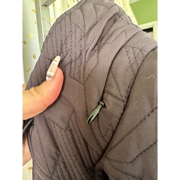 Weathercast Women's Quilted Hideaway Hoodie Zipper & Button Up Parka Jacket XL - Picture 9 of 12